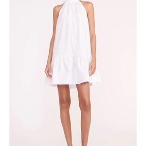 Staud White Halter Marlowe Mini Tent Dress